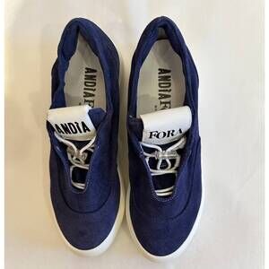 NEW ANDIA FORA women's nina sneaker in jeans blue